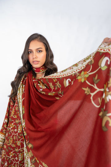 Alkaram FW-27.1-22-Red Winter Collection 2022 Online Shopping